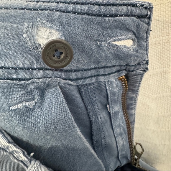 American Eagle Raw Hem Cargo Shorts | Blue | 30 Long - Picture 8 of 9